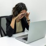 woman at computer frustrated, slow website small business owner, new southern solutions