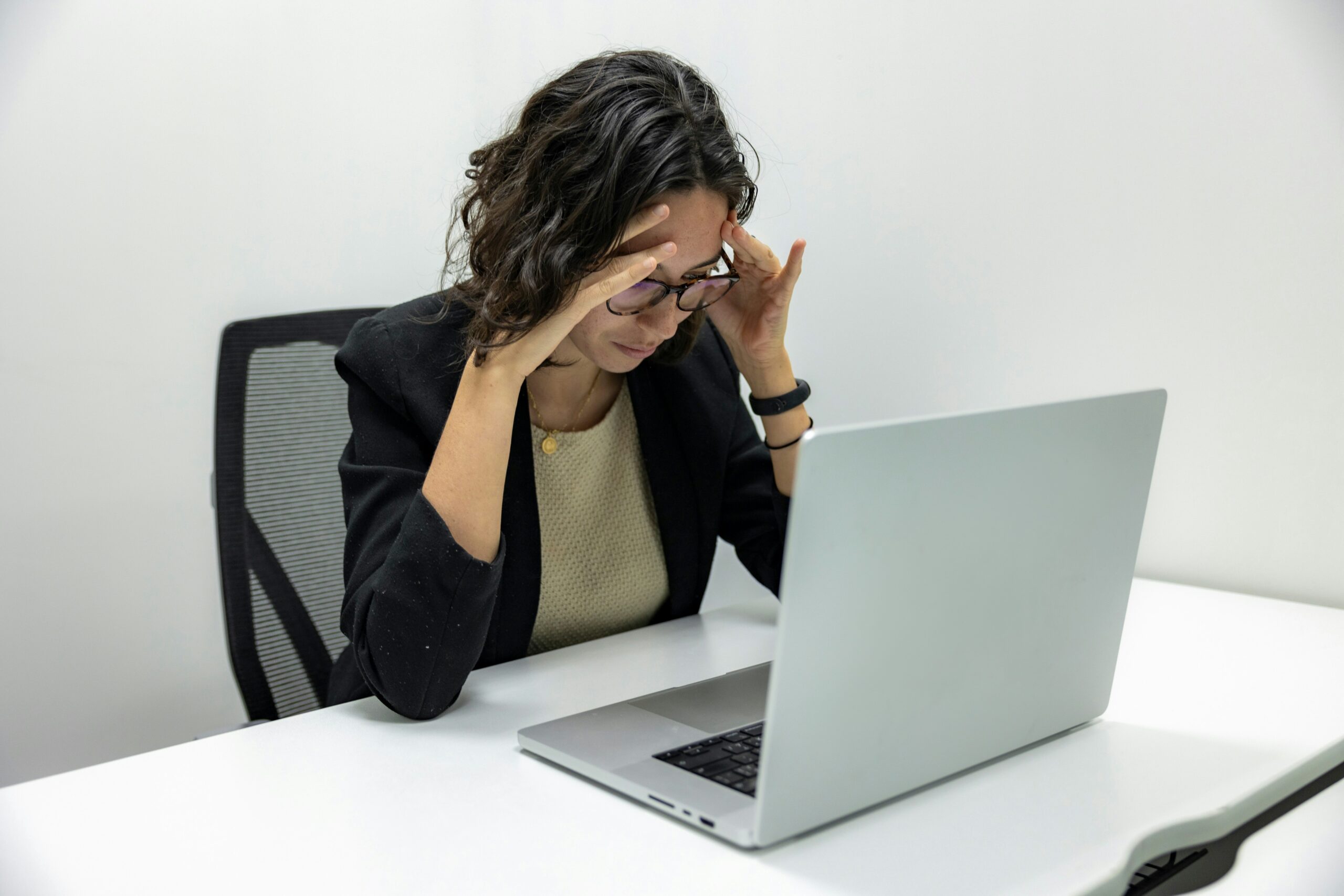woman at computer frustrated, slow website small business owner, new southern solutions